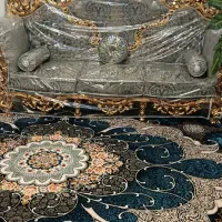 مبل پنجه شیری نو 9نفره ورق طلا