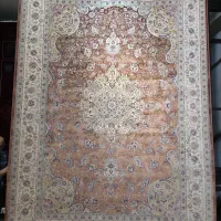 ۳تخته فرش ۹متری گل ابریشم ماشینی در حد نو