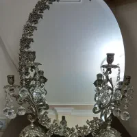 آیینه و شمعدان برنز