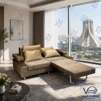 مبل تخت خواب شو سه تیکه دسته لالوسکی
