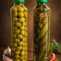 خیارشور و زیتون
