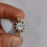 انگشتر نقره جواهری زیر کن