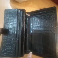 کیف پول چرمی مشکی مردانه