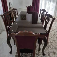 میز ناهار خوری تمام چوب راش ۸ نفره