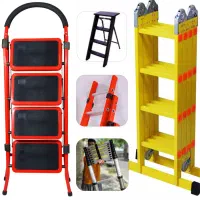 پله و نردبان خانگی صنعتی تاشو مخابراتی مفصلی فلزی