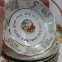 بشقاب شیرینی مرمری چک طرح سه دختر