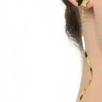گوشواره طلا کرلی مدل ستاره 810 سوت