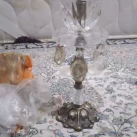 شمعدان برنج وکریستال