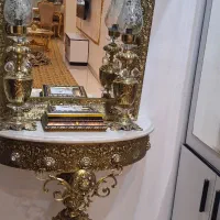 آیینه و شمعدان برنج اصل