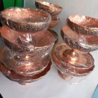 سرویس پذیرایی مسی گلبرگ اعلا نانو شده رنگ ثابت