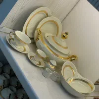 سرویس ۱۸ نفره طلاکوب برند thun جمهوری چک