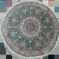 فرش دستباف گرد ابریشمی