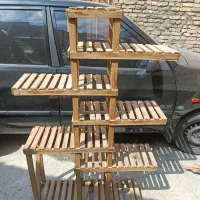 استند چوبی جا گلدانی
