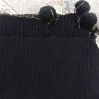 شال مشکی پلیسه