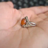 انگشتر نقره عقیق یمنی زنانه