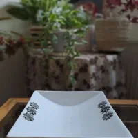 ظرف شیرینی خوری گل دار