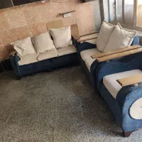 مبل هفت نفره تازه بازسازی شده پارچه نو