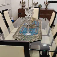 میز ناهارخوری ۸ نفره شیشه ای