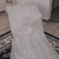 پرده حریر طرح دار