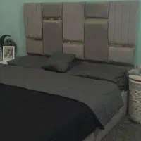 تخت خواب دونفره بدون تشک وپاتختی