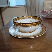 کاسه بشقاب چینی طلاکوب