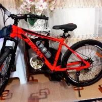 دوچرخه(۲۶)حرفه‌ای بدنه آلومینیوم نو+باربندماشین