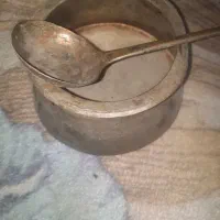 دیگچه کوچک مسی قدیمی کاردست