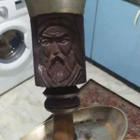 قلیون چوب سرخ کنده کاری وقلیون برنجی