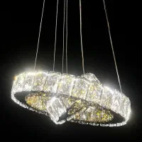 لوستر مدرن دوطبقه گرد سایز ۳۰-۱۵ با ضمانت