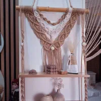 شلف دوطبقه آویز مکرومه