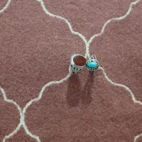 دو عدد انگشتر قدیمی ،عقیق و فیروزه