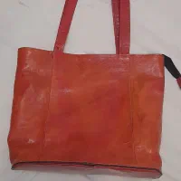 کیف چرم اصل رنگ آجری