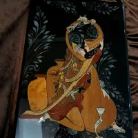 تابلو نفیس معرق و خاتم - مینیاتور پارسی - کار دست