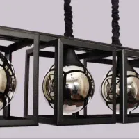 آکبند لوستر 4 چهار شعله فوتوروتی کانتری مدرن