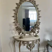 آینه کنسول برنز با شمعدان