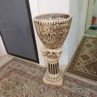 گلدان و زیر گلدان  سنگی