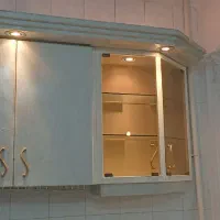 کابینت فلزی تمیز سینک دو قلو هود  شیرالات
