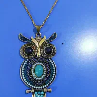 گردنبند طرح جغد دستساز