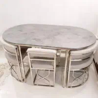 نهار خوری فلزی پشتی دار نهارخوری  کمجا ۶ نفره