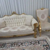 مبل نیمه استیل ورق طلا