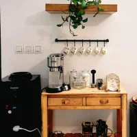 شلف دیواری ام دی اف با پایه فلزی مخفی