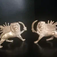 مجسمه شیر وخورشید برنز برنج
