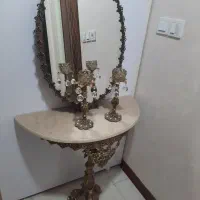 آینه و شمعدان برنز