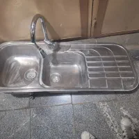 سینک استیل با شیر استیل