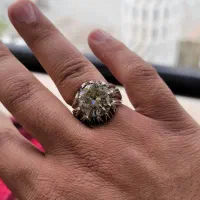 انگشتر نقره موزنایت الماس روسی