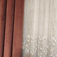 یک جفت پرده همراه با شال و زیر پرده