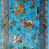 قالیچه ابریشم دستبافت