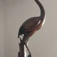 مجسمه فلامینگو چوبی