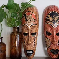 ماسک چوبی دکوراتیوجفت مناسب دکوراتیو بوهو وهنری