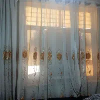 پرده تور حاشیه دار